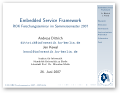 Embedded Service Framework